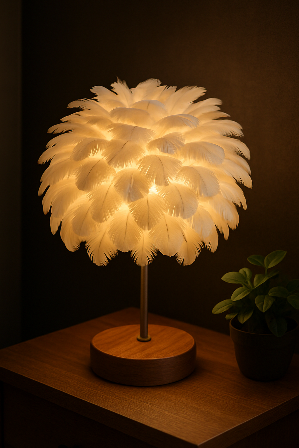 Feather Glow™ Luxury Table Lamp