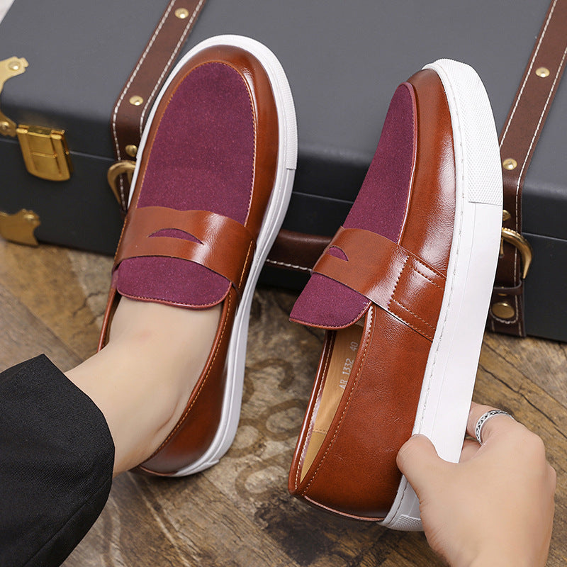 Thick-soled Men's British Style Casual Leather Shoes