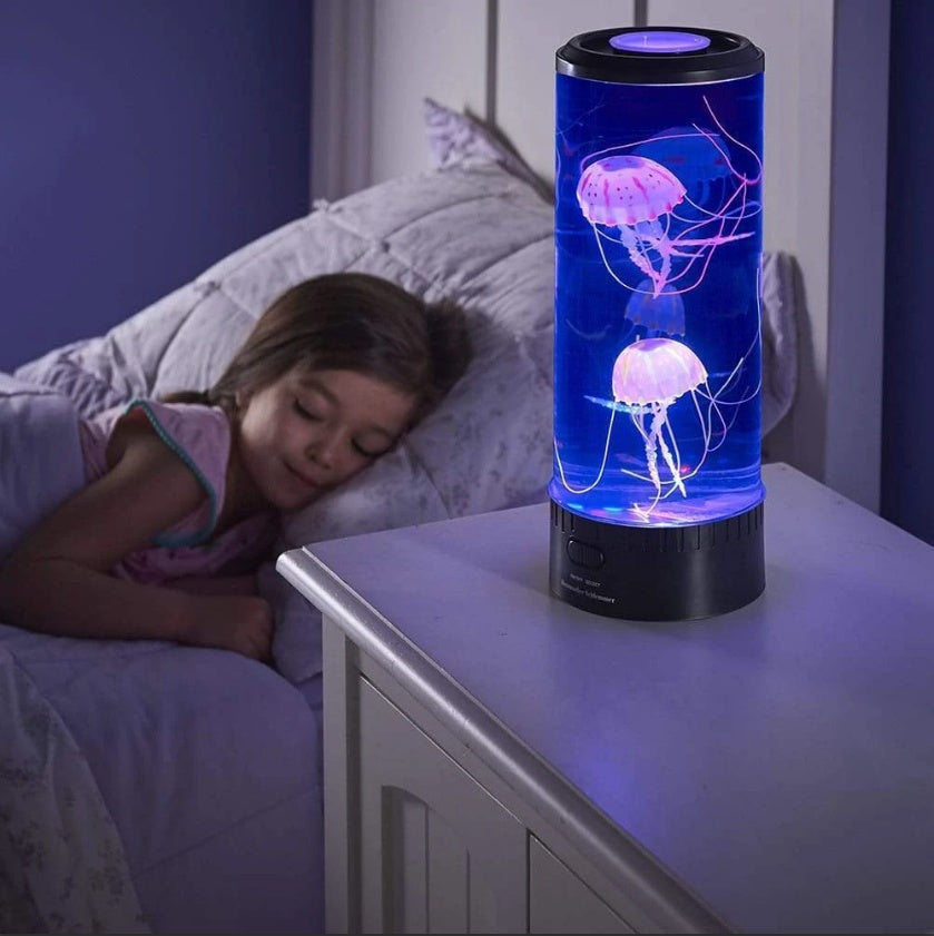 LED Jellyfish Aquarium Lamp – Relaxing Night Light for Bedroom