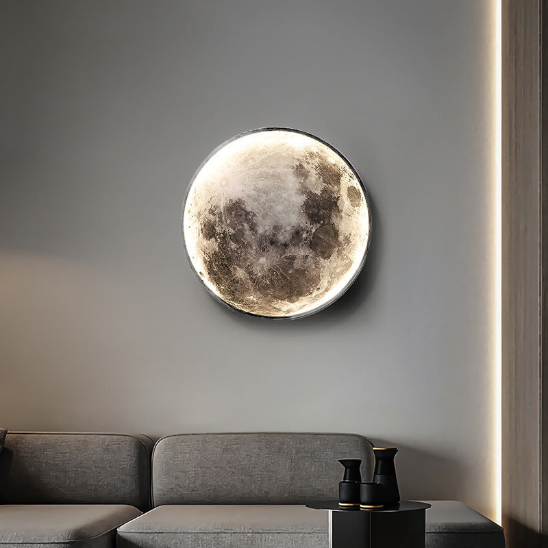 Moon Wall Bedroom Bedside Living Room Background Wall Decorative Lamp
