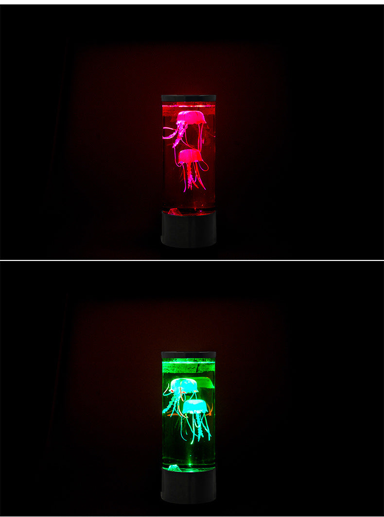 LED Jellyfish Aquarium Lamp – Relaxing Night Light for Bedroom