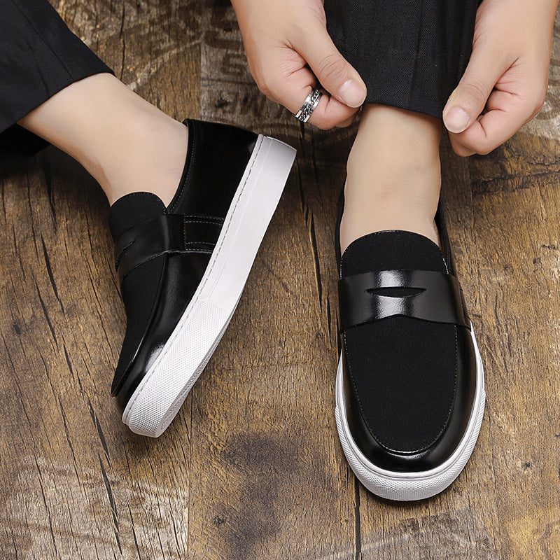 Thick-soled Men's British Style Casual Leather Shoes