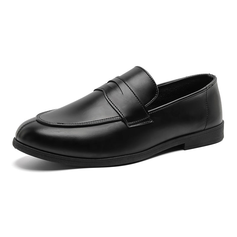 Height-increasing Slip-on Casual Shoes British Round Toe Men's Thick-soled Loafers
