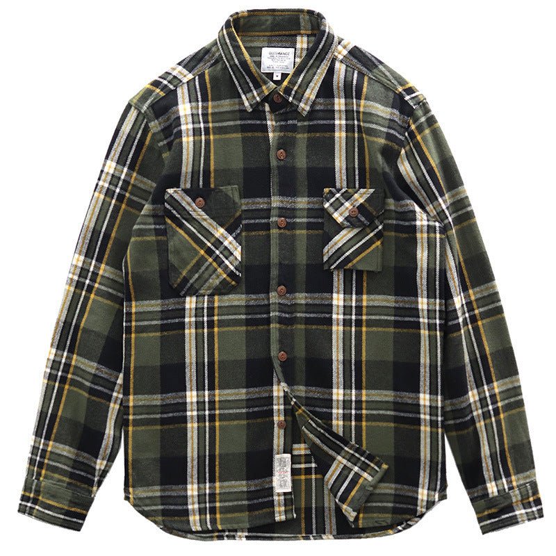 Double - strand Brushed Shirt Coat Spring And Autumn Top Thick American Style - QuickChop