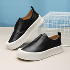 Men's Retro Distressed Leather Platform All - match Casual Sneakers - QuickChop