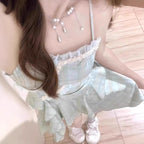 Ruffledstrap Sundress Short Skirt - QuickChop