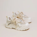 Super Hot Mech Style Authentic Leather Clunky Sneakers - QuickChop