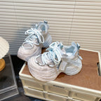 Thick Bottom Gradient Colorblock Daddy Shoes - QuickChop